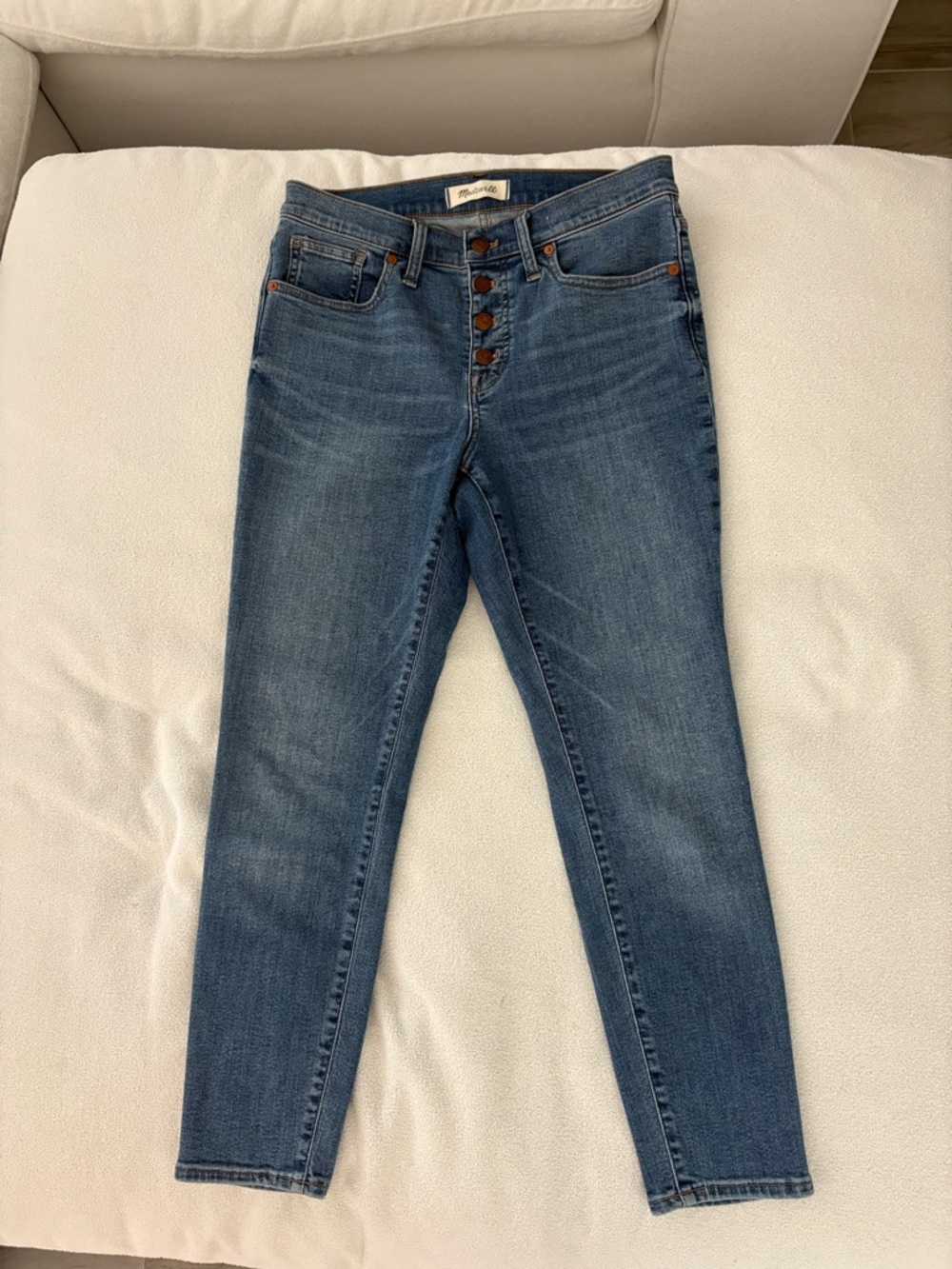 Madewell Indigo Button-Fly Skinny Jeans